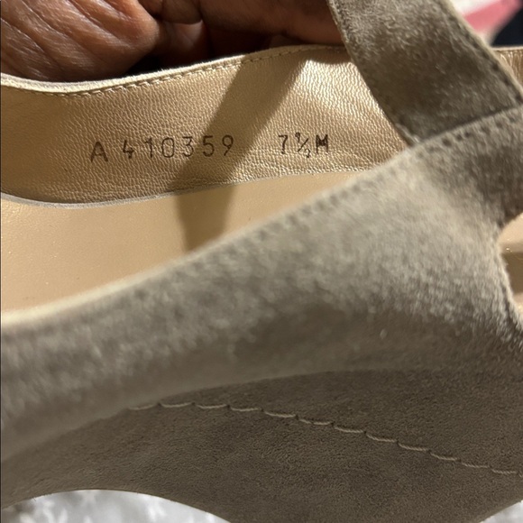 Stuart Weitzman Beige Suede wedge Sandals. Made in Spain. EUC - Picture 8 of 8